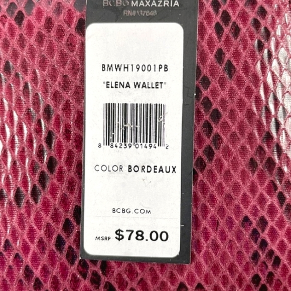 🌺 BCBG MaxAzria Elena Snake Wristlet Wallet NIB! ** - Picture 4 of 8